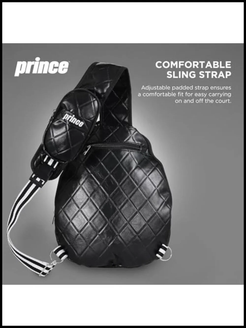 Pickleball Sling Bag, Lightweight Crossbody Backpack with Padded Strap